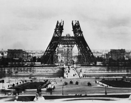 Bau des Eiffelturms Paris, Pierre Petit, ca. 1888